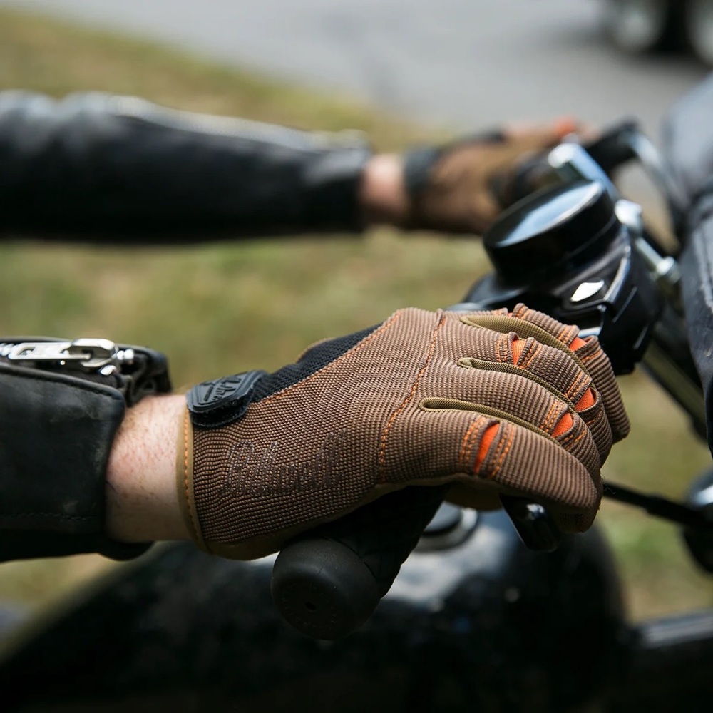 Biltwell Moto Gloves Brown/ Orange Sz. Medium